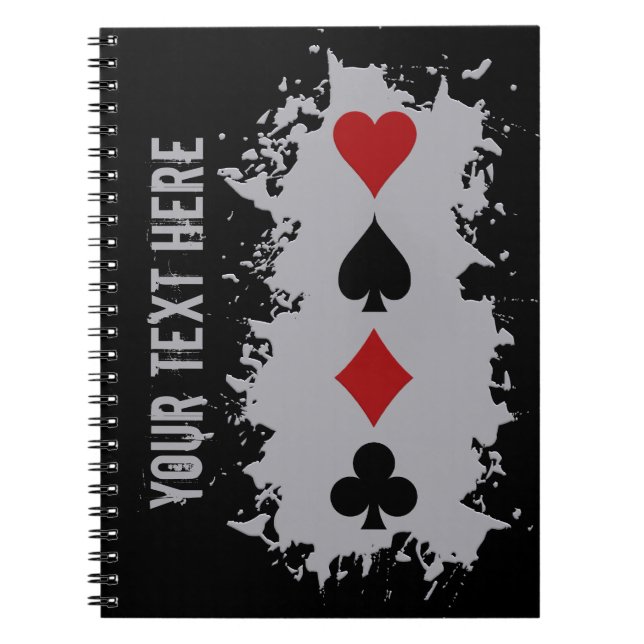 Caderno Espiral Placa Splash notebook personalizado (Frente)