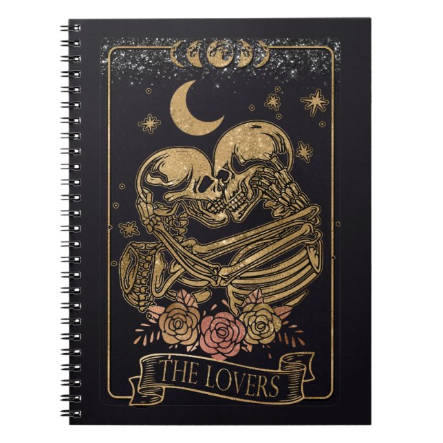 Caderno Espiral Placa Tarot de Amantes (Frente)