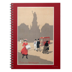 Caderno Espiral Place de la Republique Art Deco Scene