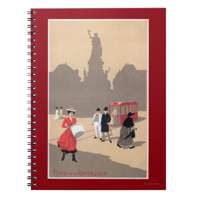 Caderno Espiral Place de la Republique Art Deco Scene (Frente)