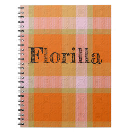 Caderno Espiral Plaid Decorativo
