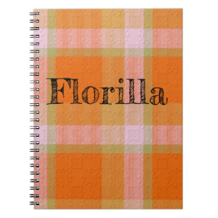 Caderno Espiral Plaid Decorativo