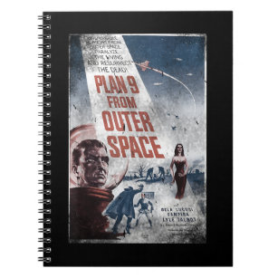 Caderno Espiral PLAN 9 FROM OUTER SPACE Movie Poster Vintage Film 
