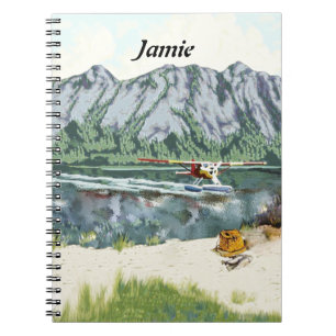Caderno Espiral Planador E Viagem De Pesca Do Alaska Bush