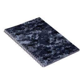 Caderno Espiral Planeador de Notebook da Camuflagem Azul Militar d