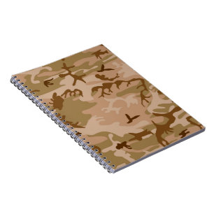 Caderno Espiral Planeador de Notebooks para a Camuflagem do Desert