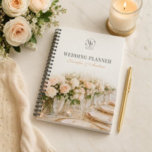 Caderno Espiral Planeamento de Casamento Floral El