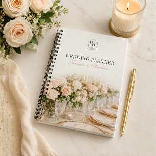 Caderno Espiral Planeamento de Casamento Floral El