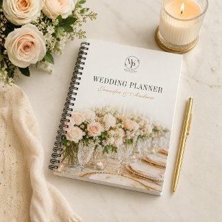 Caderno Espiral Planeamento de Casamento Floral El