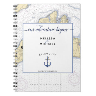 Caderno Espiral Planeamento náutico tradicional do casamento +