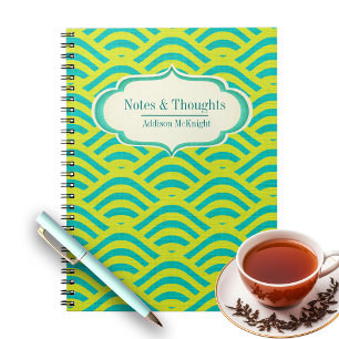 Caderno Espiral Planejador BOHO Personalizado, Diário, Escrita Cri