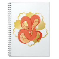 Planejador de Arte Floral Dourada & Serpente Verme