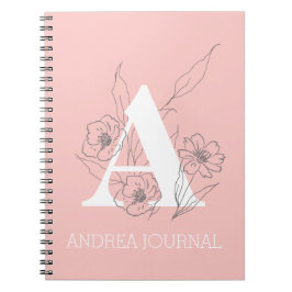 Caderno Espiral Planejador de Diário Monograma