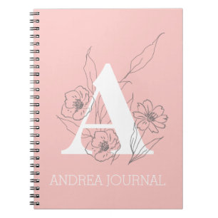 Caderno Espiral Planejador de Diário Monograma