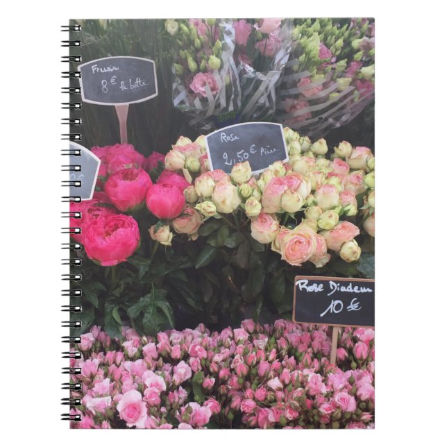 Caderno Espiral Planejador de Flores Francesas (Frente)