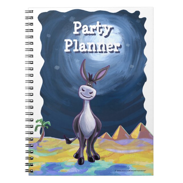 Caderno Espiral Planejador de Partido Donkey Bonito (Frente)