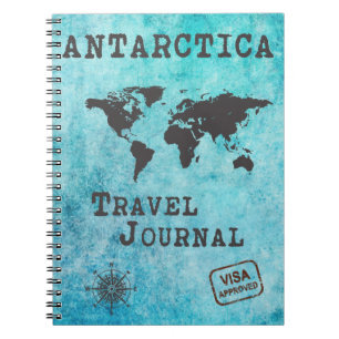 Caderno Espiral Planejador de Viagem de Diário Antártico Viagem