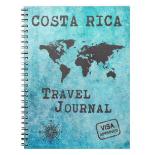 Caderno Espiral Planejador de Viagem de Diário da Costa Rica