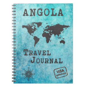 Caderno Espiral Planejador de Viagem de Diário de Angola Viagem
