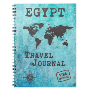 Caderno Espiral Planejador de Viagem de Diário Egípcio