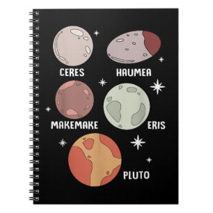 Caderno Espiral Planeta Anão Solar Do Sistema Solar Exterior Para 