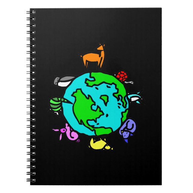 Caderno Espiral Planeta animal (Frente)