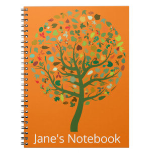 Caderno Espiral Planeta ecológico da árvore Greenie