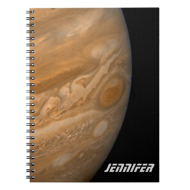Caderno Espiral Planeta Júpiter e a Mancha Vermelha Excelente (Frente)