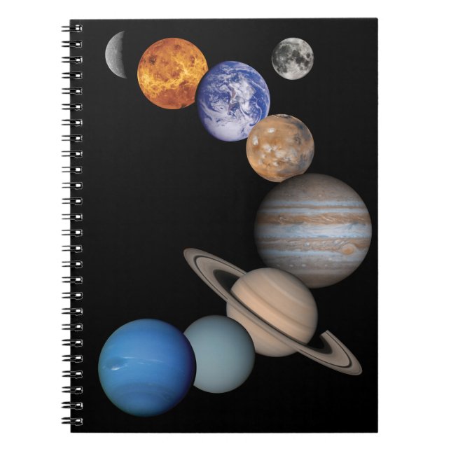 Caderno Espiral Planetas do sistema solar (Frente)