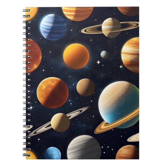Caderno Espiral Planetas espaciais externos 2 (Frente)