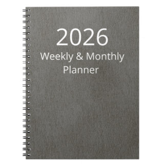 Caderno Espiral Planner 2026 Weekly and Monthly