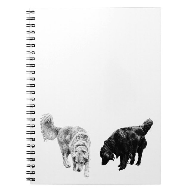 Caderno Espiral Planner de café-nook — Retriever Duo (Frente)