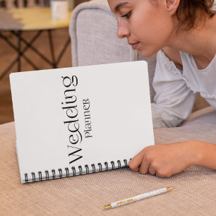 Caderno Espiral Planner de Casamento Elegante