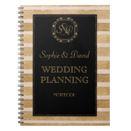 Caderno Espiral Planner de Casamento Romântico de Fall Wreath Dour