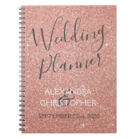 Planner de Casamento Rosa - Brilhante Dourado Rosa