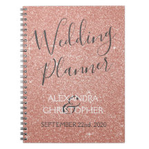 Planner de Casamento Rosa - Brilhante Dourado Rosa