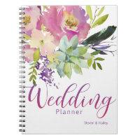 Planner de Casamento Suculento da Flor de Água