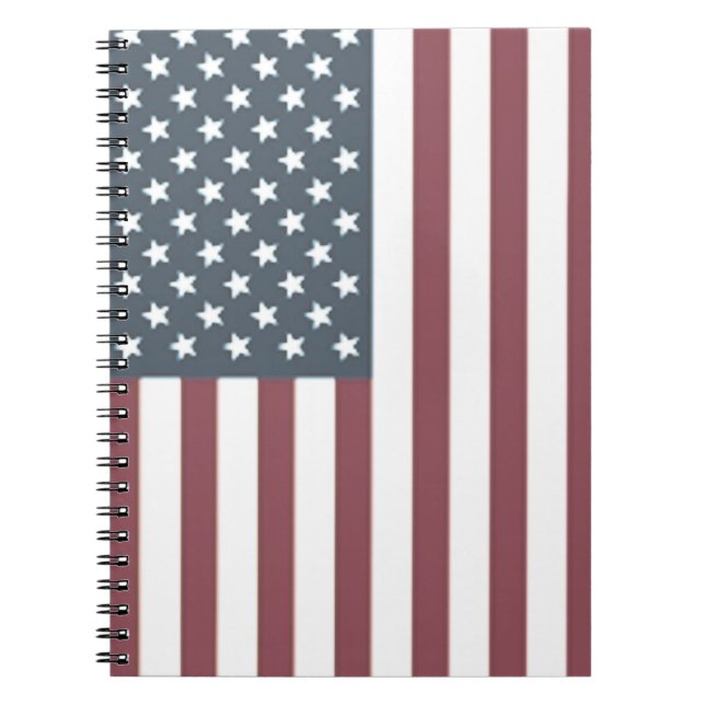 Caderno Espiral Planner de Diário de Sinalizador Americano para No (Frente)