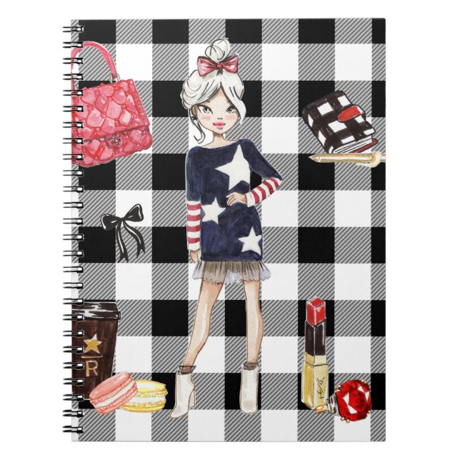 Caderno Espiral Planner viciado em chic notebook (Frente)