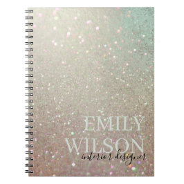 Caderno Espiral Plano Brilhante Verde-Rosa-Rosa-Elegante Aqua-Shin