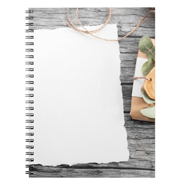 Caderno Espiral Plano de fundo antigo da folha de papel (Frente)