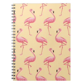 Caderno Espiral Plano de fundo uniforme Flamingo. Afloramento rosa