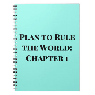 Caderno Espiral Plano para governar o mundo: Capítulo 1' Ovo de Pa