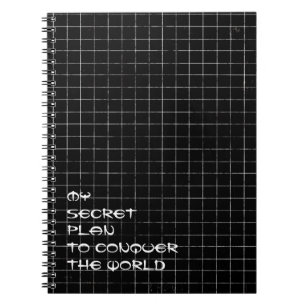 Caderno Espiral Plano secreto para conquistar o notebook World Gri