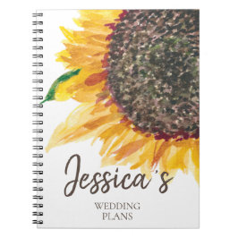 Caderno Espiral Planos de Casamento Amarelo Castanho-Sol Branco