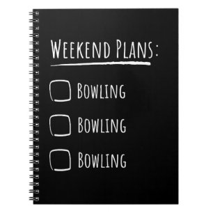 Caderno Espiral Planos de Fim de Semana Boliche