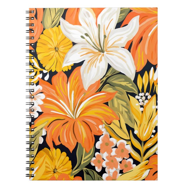Caderno Espiral Planos de fundo de outono (Frente)