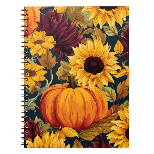 Caderno Espiral Planos de fundo de outono (Frente)