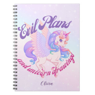 Caderno Espiral Planos de mau e magia, embuste e mestre dos Unicór