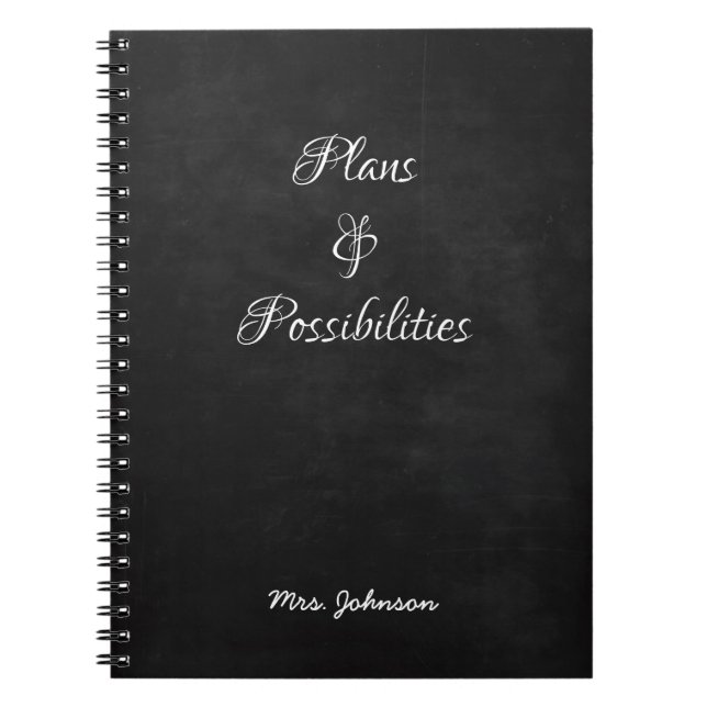 Caderno Espiral Planos e Possibilidades do Notebook de Foto Espira (Frente)